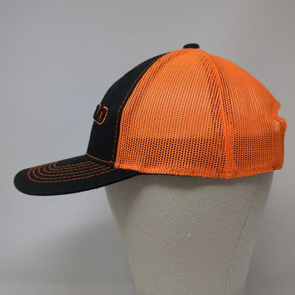 TRUGLO Baseball Cap Black Orange One Size Mesh Back Contrast Stitching Hat