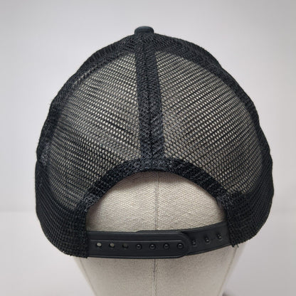 USA Flag Snapback Trucker Hat Black One Size Adjustable Mesh Back Patriotic