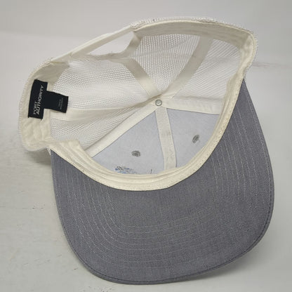 Port Authority Trucker Hat Gray White One Size Weavix Logo Snapback Mesh Back