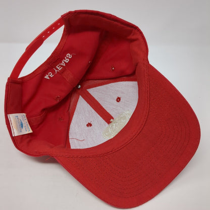C-A-L Ranch Stores 45 Years Snapback Hat Red One Size Adjustable Nissun