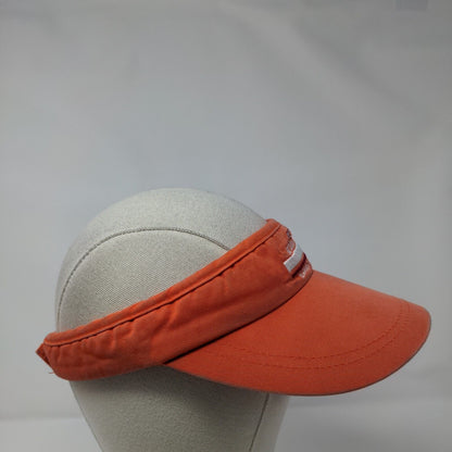 No Boundaries Strapback Sun Visor Hat Orange One Size Embroidered