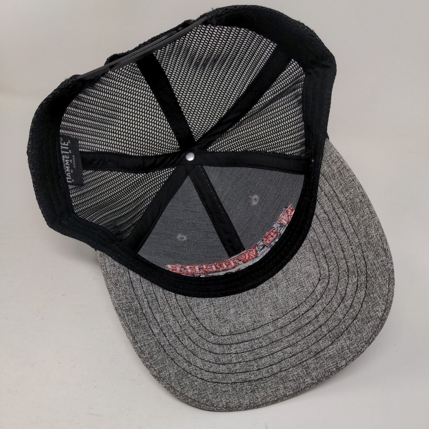 NE Where Transport Snapback Mesh Back Trucker Hat Gray One Size Colorblock