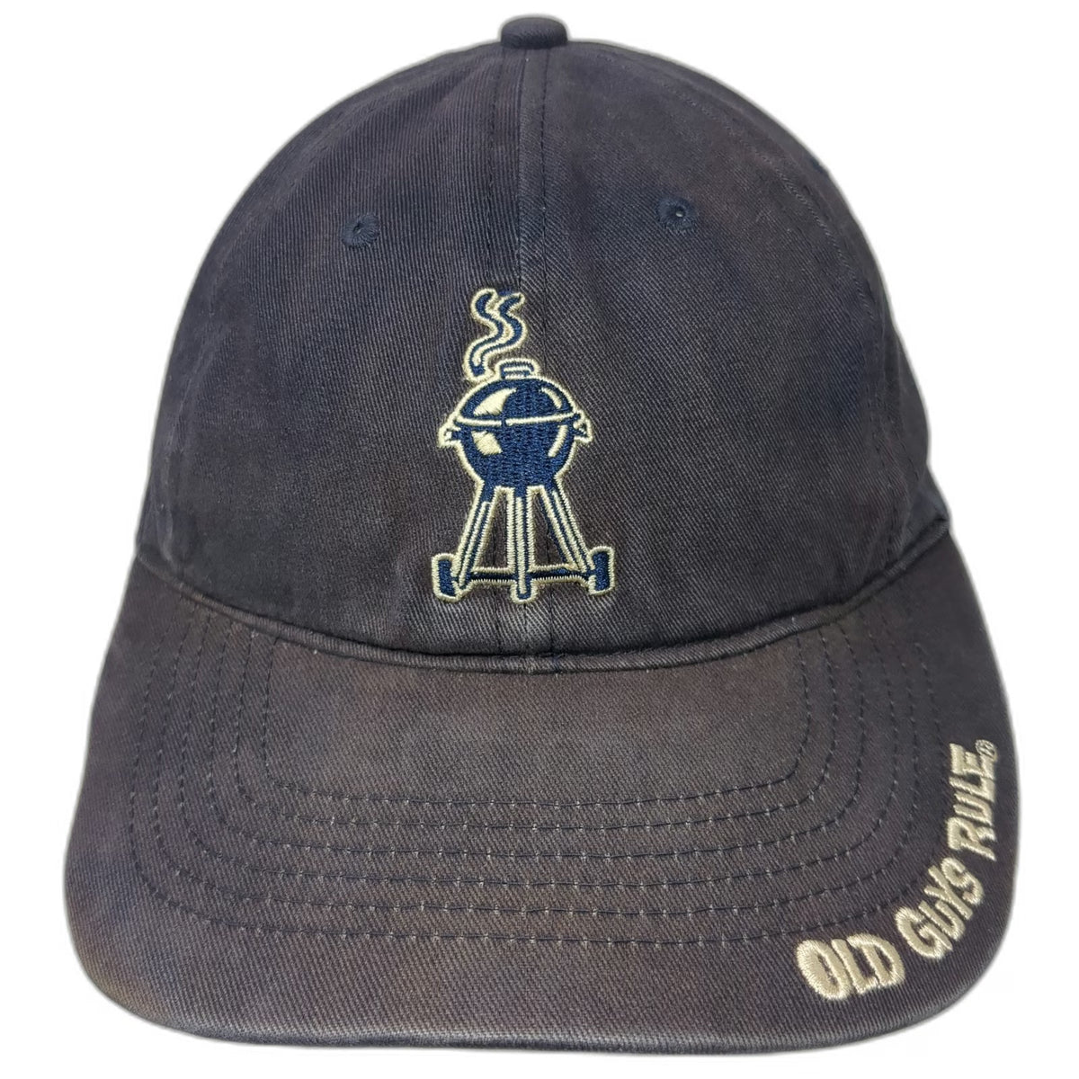 Old Guys Rule Baseball Cap Blue One Size BBQ Grill Smokin Hot Strapback Hat