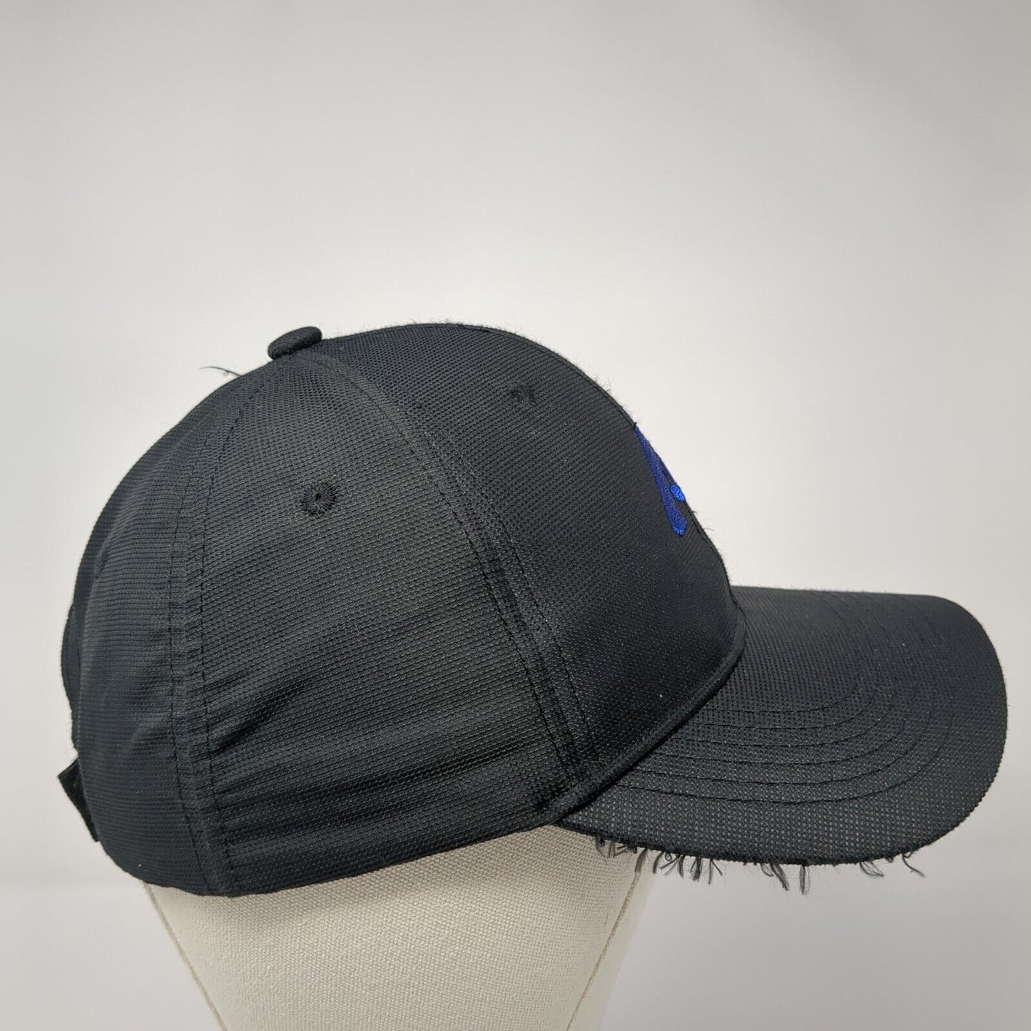 Image Solutions Strapback Hat Black One Size Adjustable Embroidered Logo