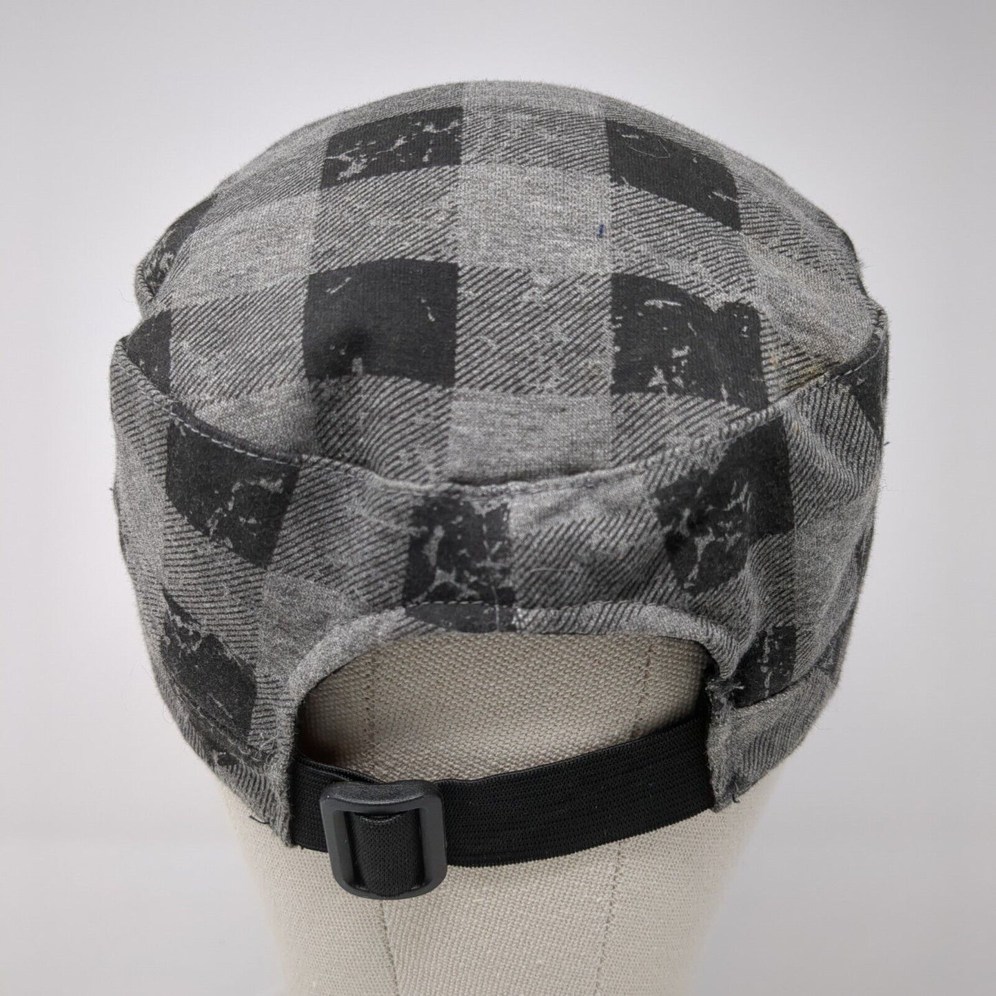Joe Boxer Slideback Cadet Army Hat Multi One Size Buffalo Plaid Peace
