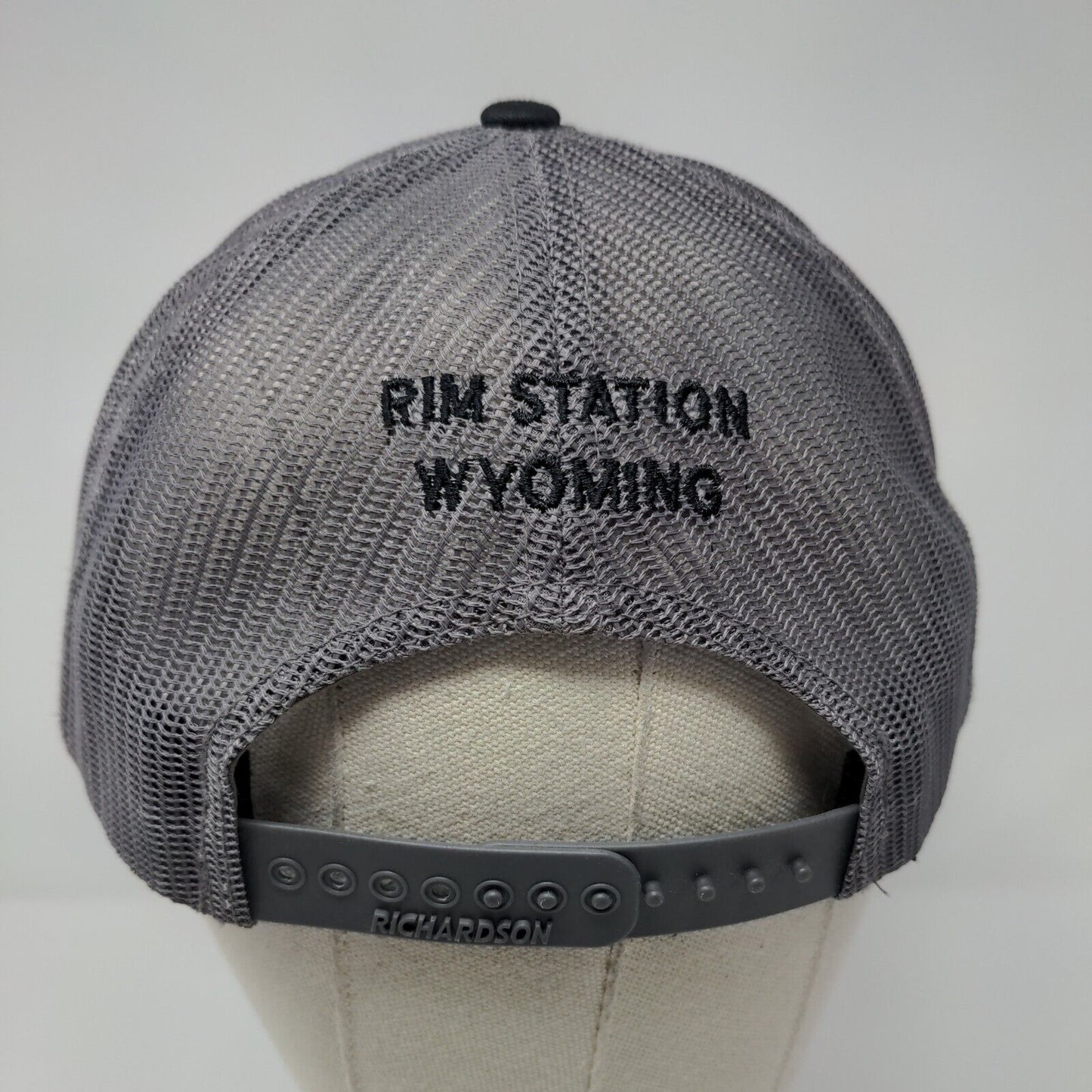 RS Rim Station Wyoming Snapback Trucker Hat Black OSFA Mesh Back Richardson