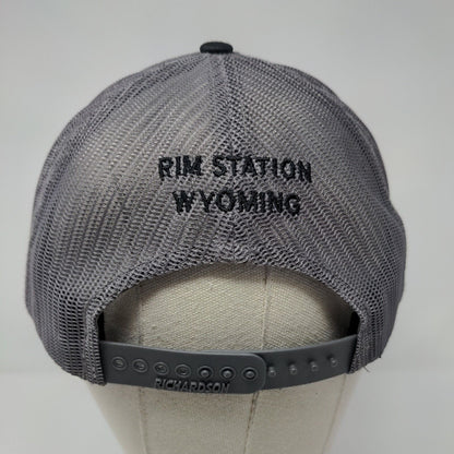 RS Rim Station Wyoming Snapback Trucker Hat Black OSFA Mesh Back Richardson