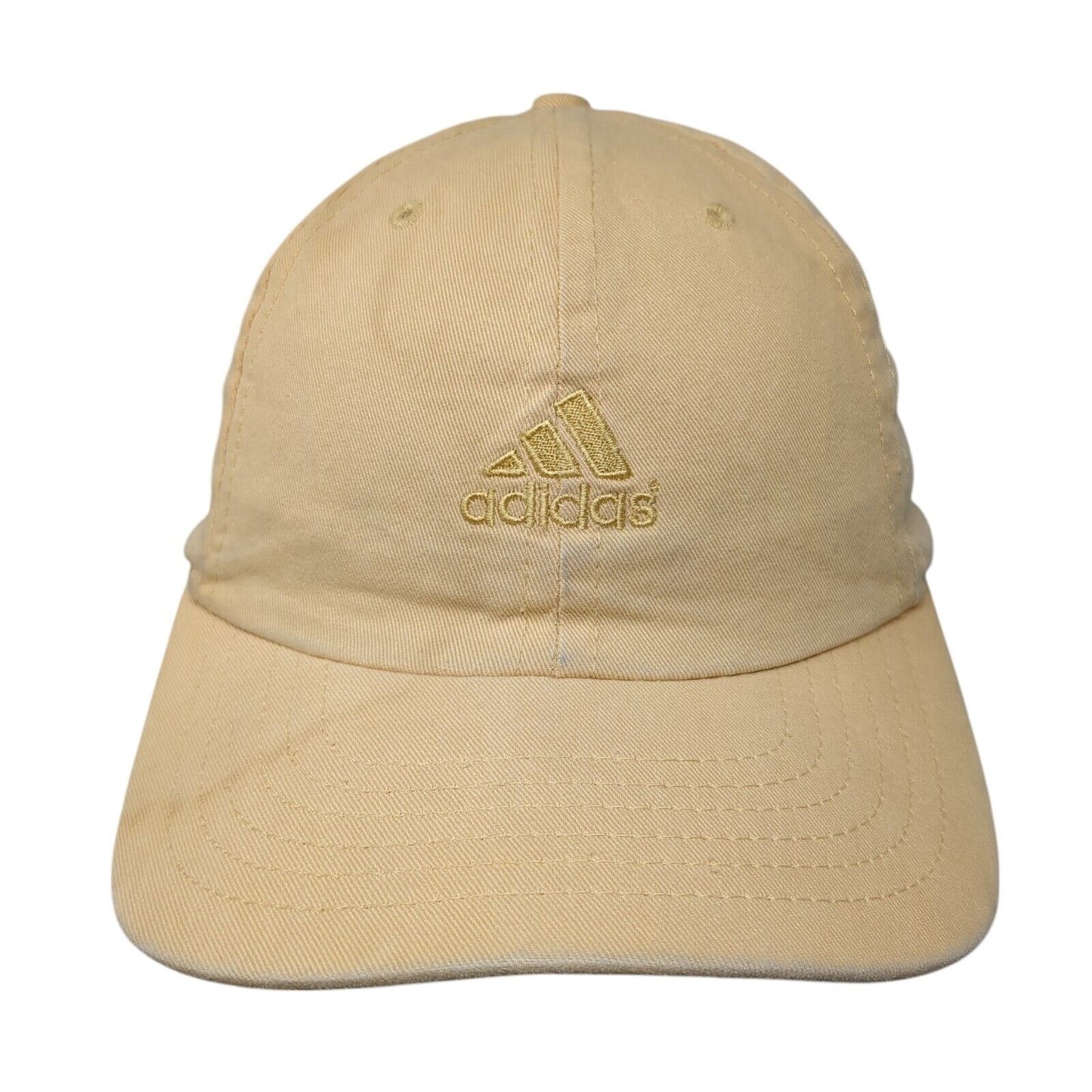 Adidas 3 Stripes Slideback Hat Tan One Size Adjustable Embroidered