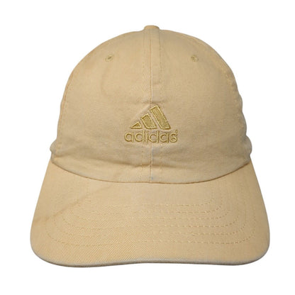 Adidas 3 Stripes Slideback Hat Tan One Size Adjustable Embroidered
