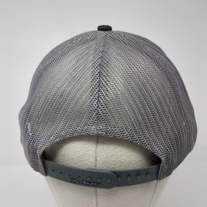 Get Outdoors Snapback Trucker Hat Black One Size Adjustable Mesh Back Richardson