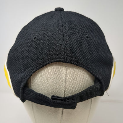 CAT Baseball Cap Black One Size Strapback Polyester Textured Industrial Logo Hat