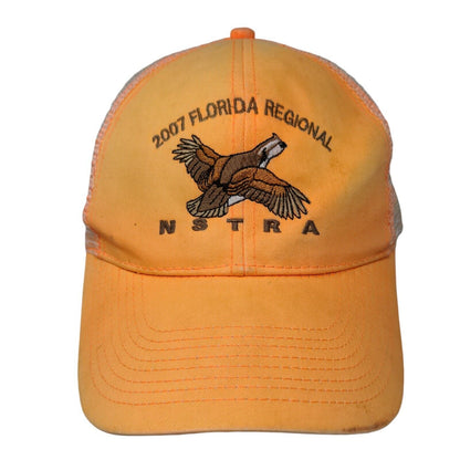 2007 Florida Regional NSTRA Snapback Trucker Hat Orange OSFM Mesh Back Otto