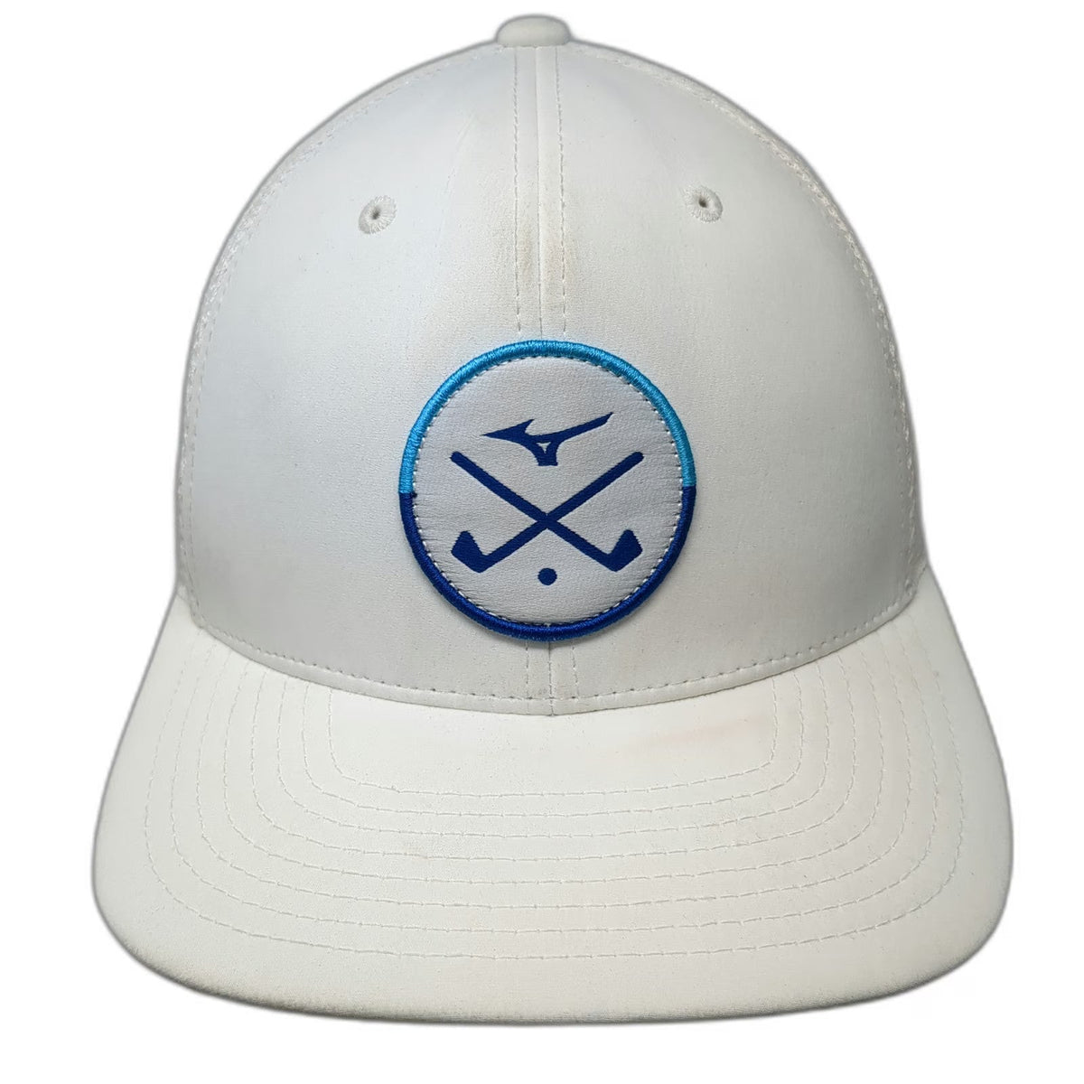Mizuno Trucker Hat White One Size Snapback Mesh Golf Runbird Logo Patch 110