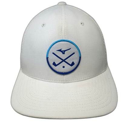 Mizuno Trucker Hat White One Size Snapback Mesh Golf Runbird Logo Patch 110