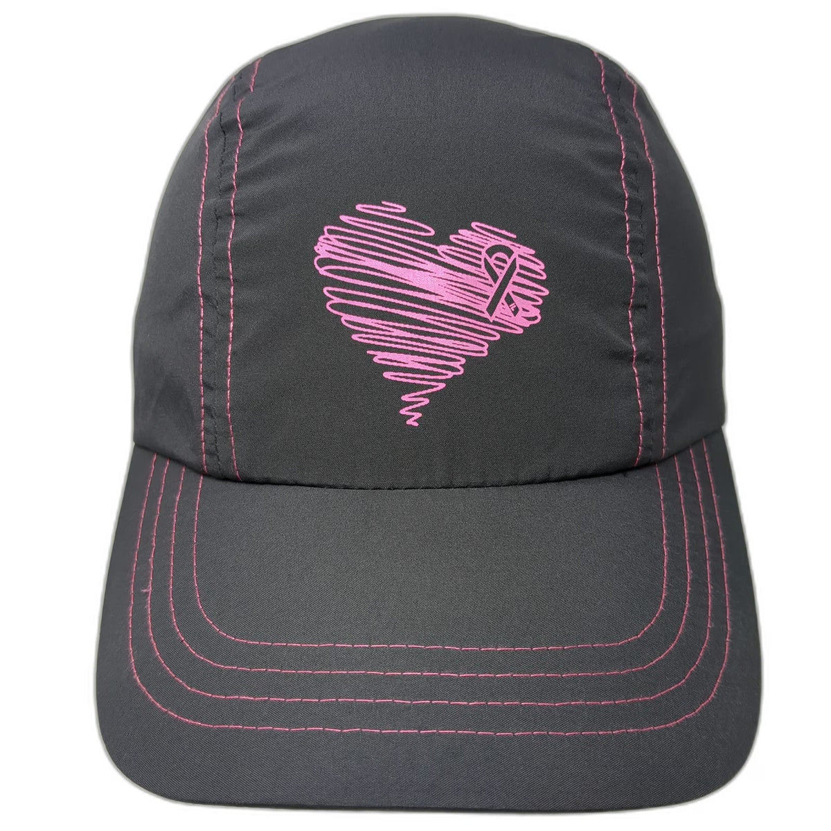 Fila Snapback Gray One Size Heart Ribbon Performance Contrast Stitching Hat