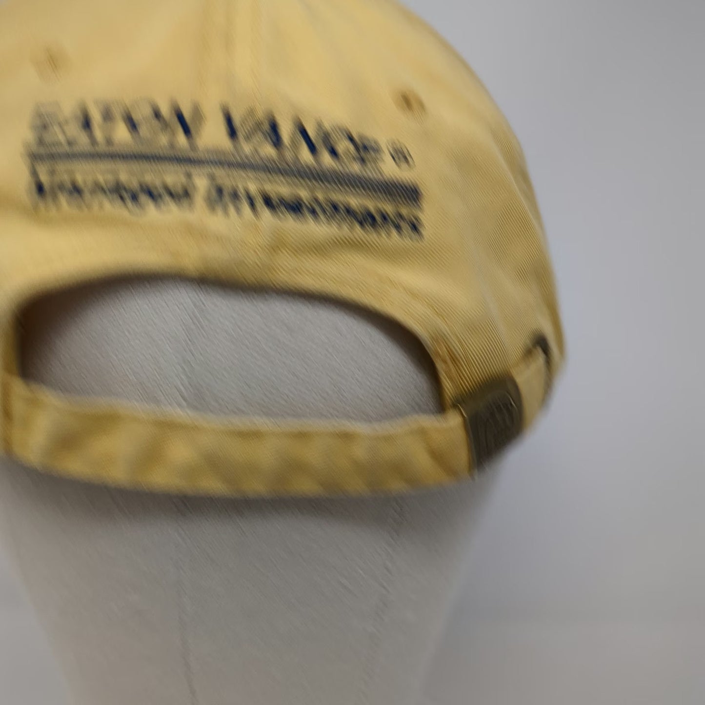 Vitronic Eaton Vance Yellow One Size Baseball Cap Slideback Hat Logo Brim Text