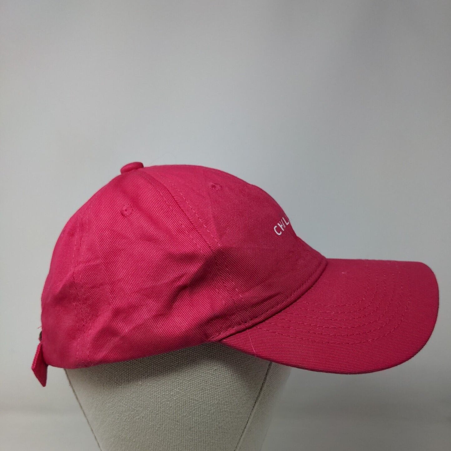 Chill Vibes Slideback Hat Pink One Size Adjustable Outdoor 6 Panel