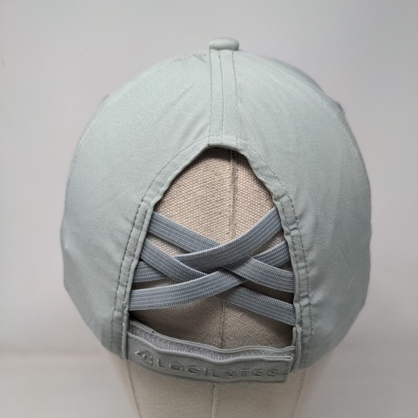 Blogilates Strapback Hat Ponytail Grayish-Green One Size Embroidered Moon