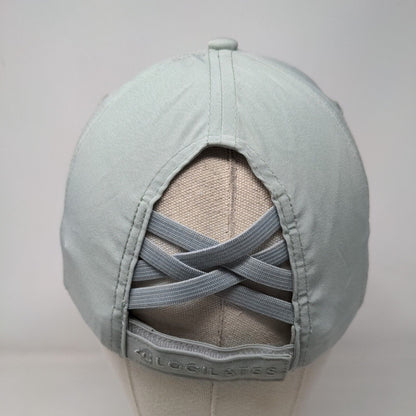 Blogilates Strapback Hat Ponytail Grayish-Green One Size Embroidered Moon