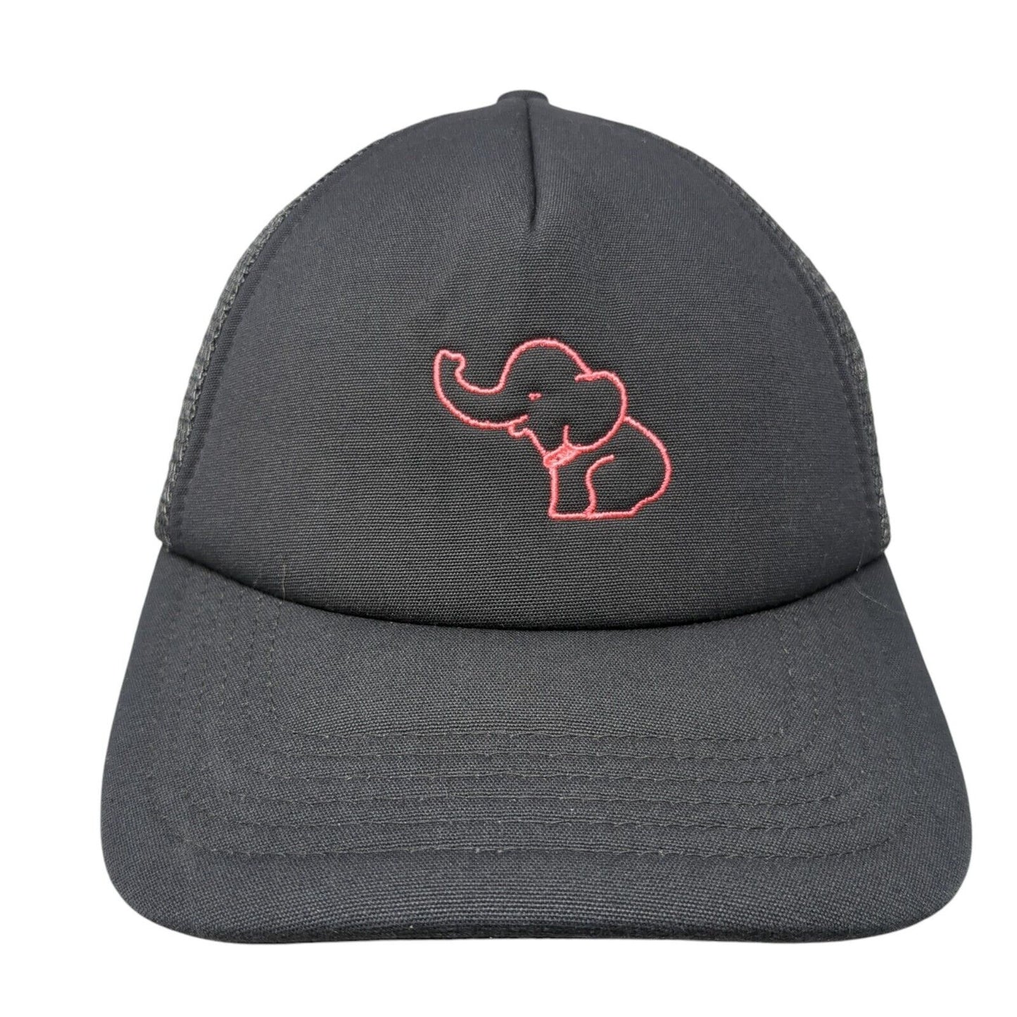 Elephant Snapback Trucker Hat Gray One Size Adjustable Mesh Back Paramount