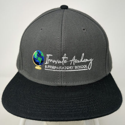 Otto Snapback Hat Gray One Size Innovate Academy Preparatory School Flat Brim
