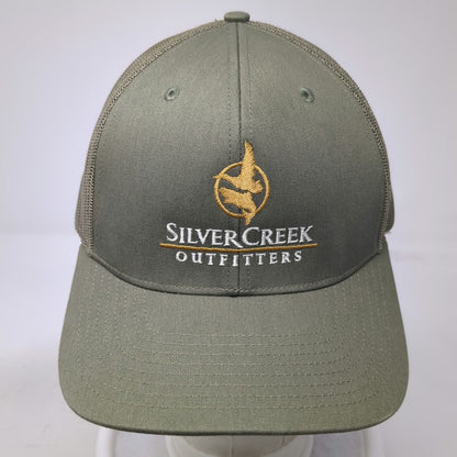 Richardson Trucker Hat Green Gold White One Size Mesh Back Snapback Silver Creek