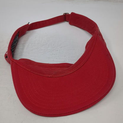TaylorMade Visor Red One Size r7 Golf Hat Cotton Slideback Curved Brim Athletic
