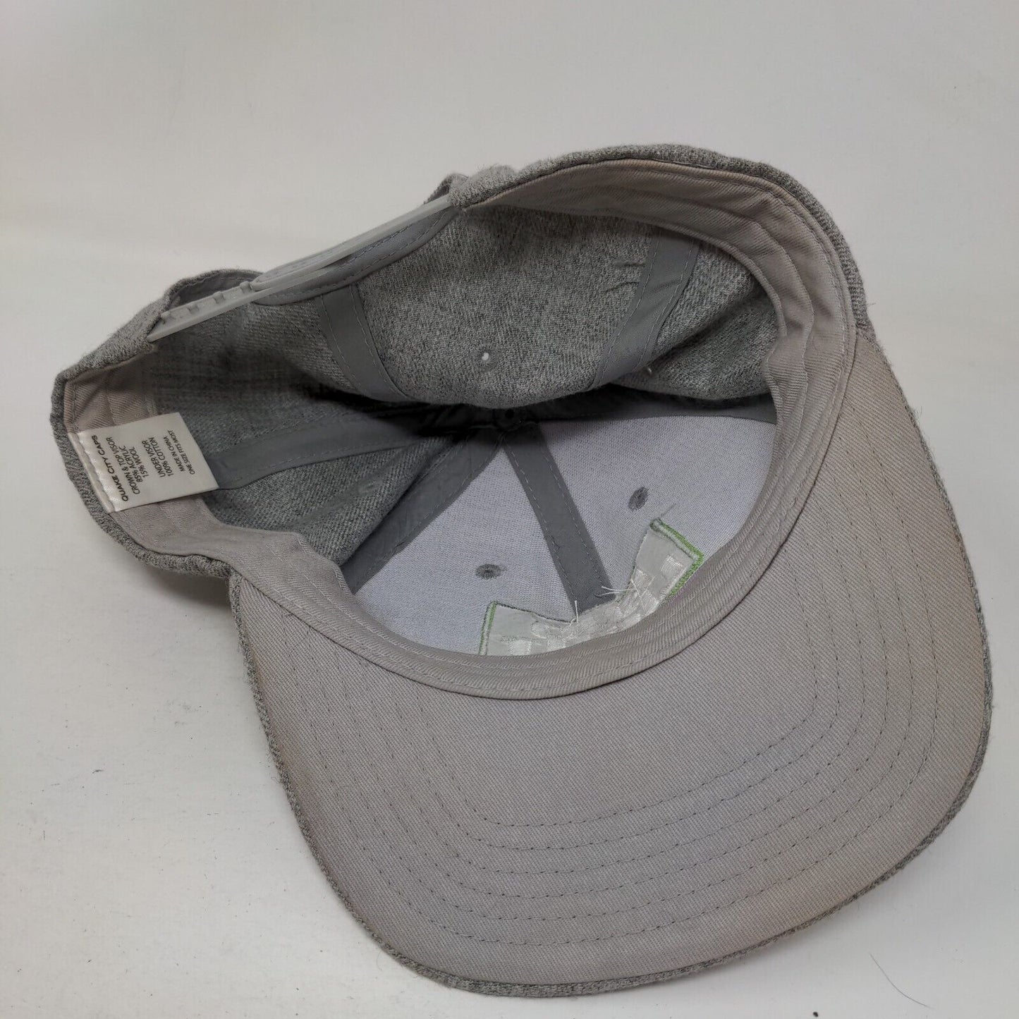 Bud Light Lime Snapback Hat Gray OSFM Adjustable Embroidered Quake City Caps