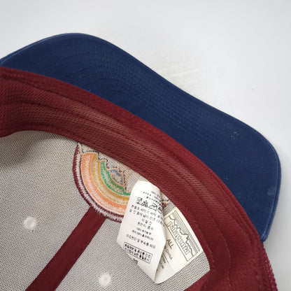 Patagonia Trucker Hat Blue Red White OSFM Mesh Snapback Rainbow Mountain Logo