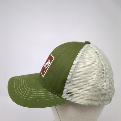 McCall Idaho Strapback Trucker Hat Green One Size Embroidered Logo