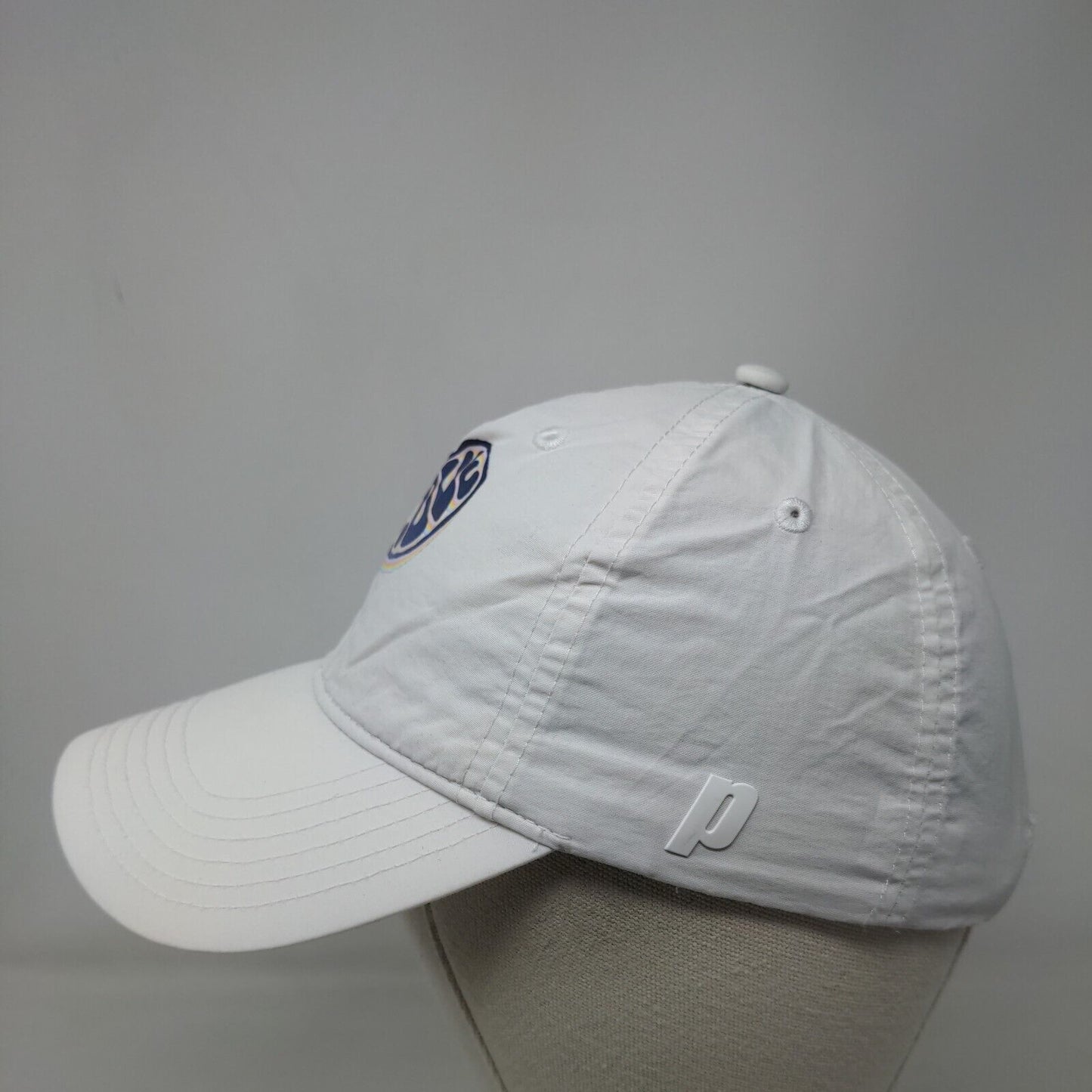 Love Strapback Hat White One Size Adjustable Graphic Print Vented Holes Nylon