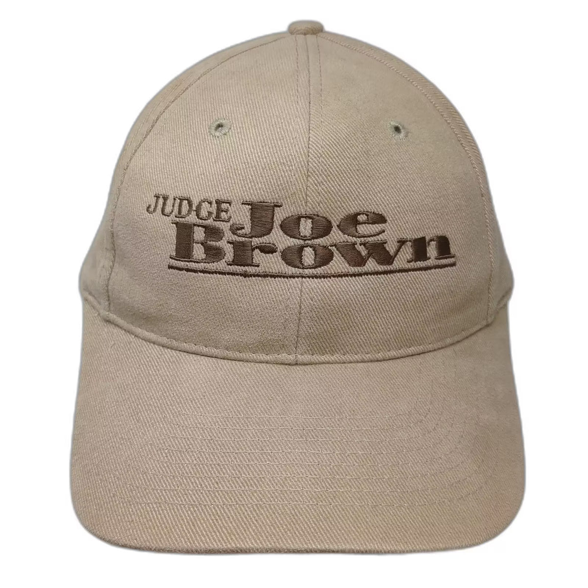 Nissin Cap Judge Joe Brown Embroidered Beige Snapback Hat Adjustable OS Promo