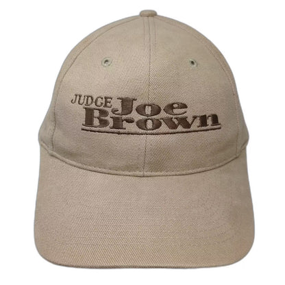 Nissin Cap Judge Joe Brown Embroidered Beige Snapback Hat Adjustable OS Promo