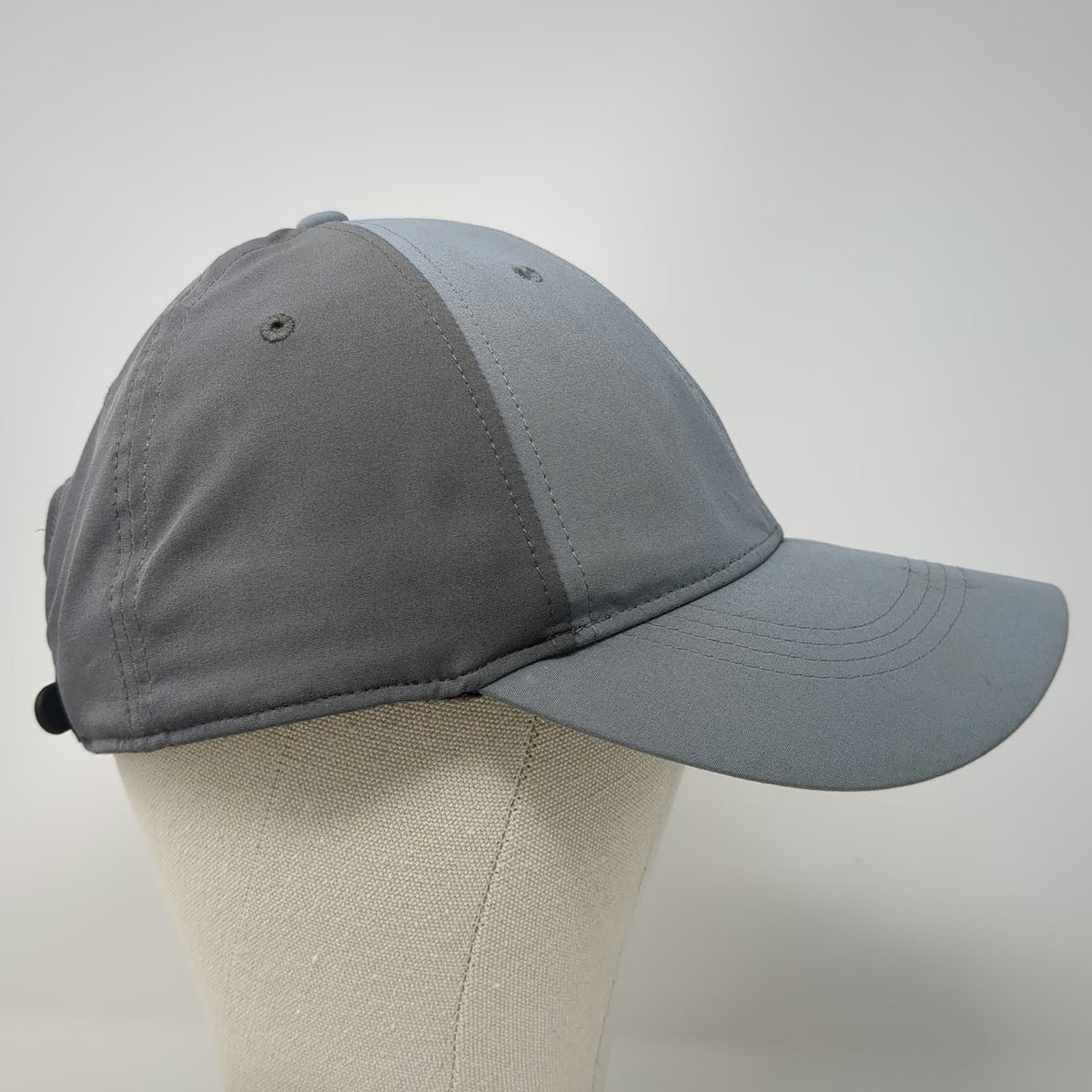 Nike Baseball Cap Gray One Size Two Tone Performance Embroidered Strapback Hat