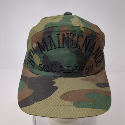 8th Maintenance Squadron Snapback Trucker Hat Camouflage OS Adjustable Mesh Back