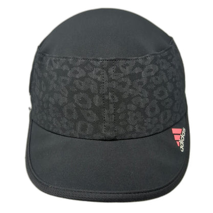 Adidas Army Cap Black One Size Pink Logo Animal Print Adizero Running Hat