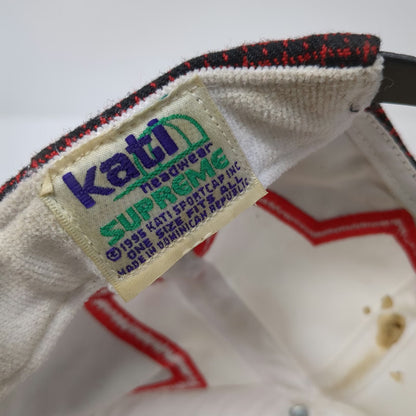 Kati Baseball Cap White Red Black Slag Ladling Astaris 1998-2000 Shark Tooth Hat