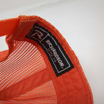 Richardson Trucker Hat Gray Orange One Size Mesh Snapback Kuna Grass Works