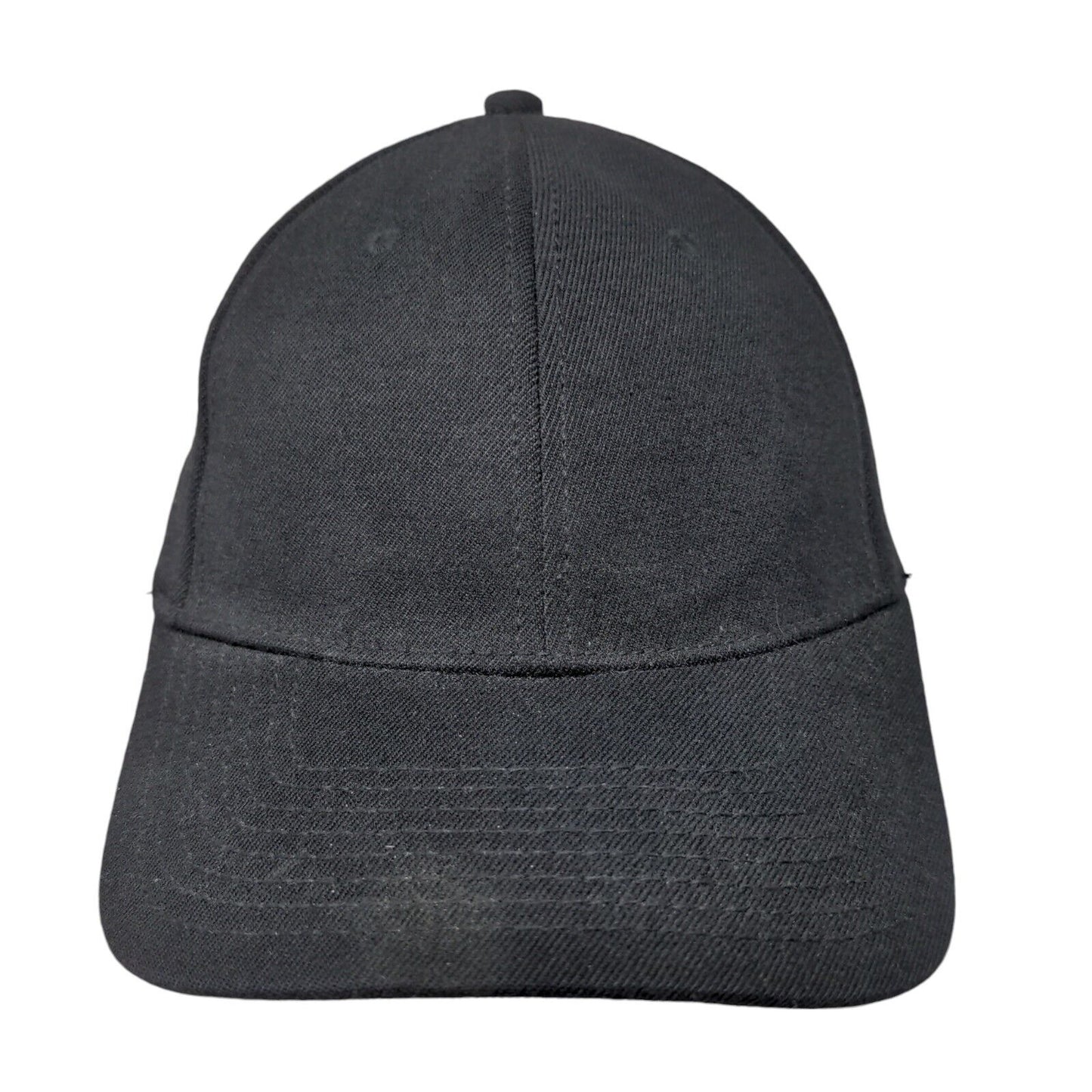 Otto Flex Fitted Hat Black Large-XL Solid 6 Panel Vent Holes Blank