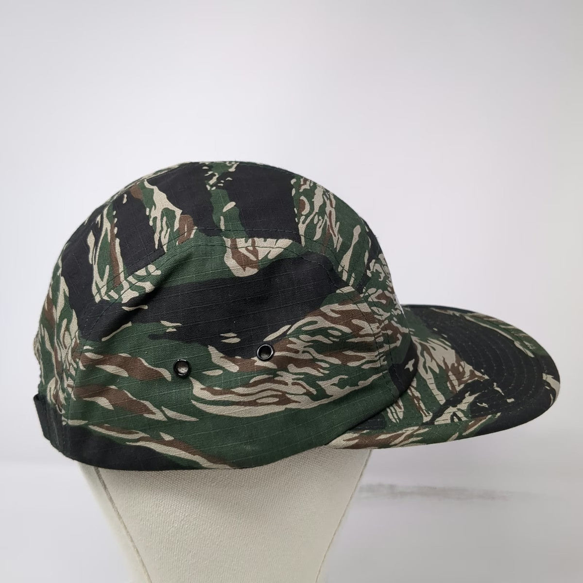 Yupoong 5 Panel Green Black One Size Tiger Stripe Camo TF-LXIX Strapback Hat