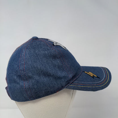 Star Heart Lightning Sequin Strapback Hat Blue OSFA Adjustable Denim