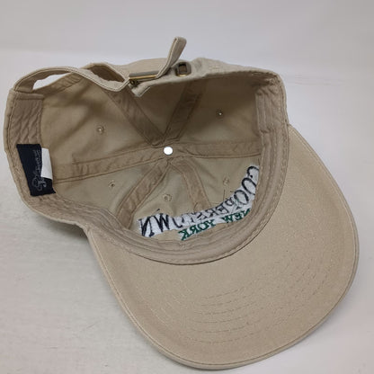 Jacobson Hat Baseball Cap Beige One Size Cooperstown New York Blue Green hat
