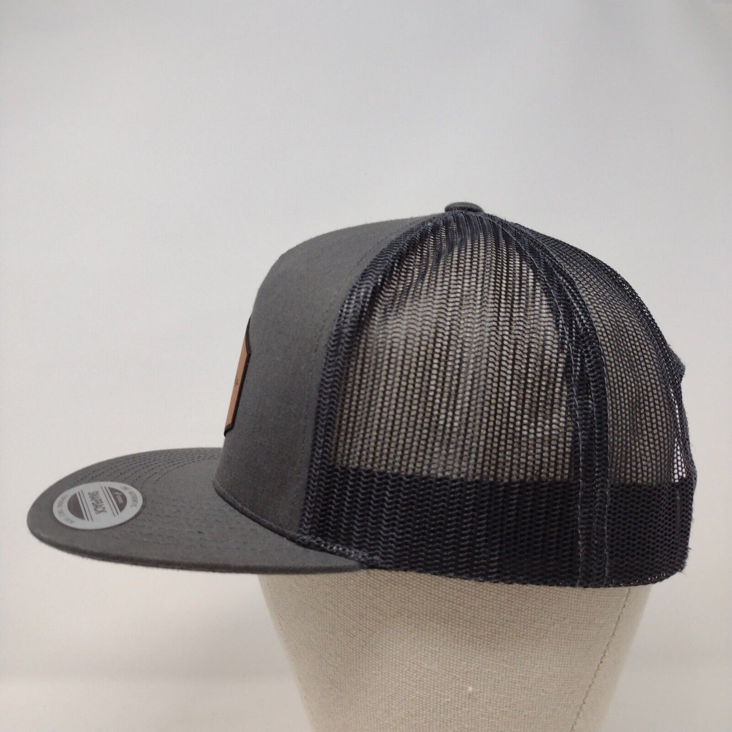 Sober Strength Patch Snapback Mesh Back Trucker Hat Gray OSFA Yupoong