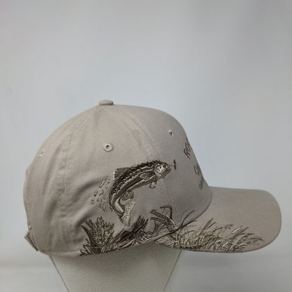 Rocking R Campers LLC Strapback Hat Tan One Size Dri-Duck Embroidered
