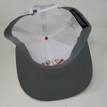Imperial Men's Snapback Mesh Back Hat White OSFA Embroidered SB Christian Logo