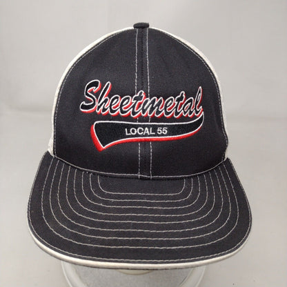 Sheetmetal Local 55 Fitted Hat Black One Size Embroidered Colorblock
