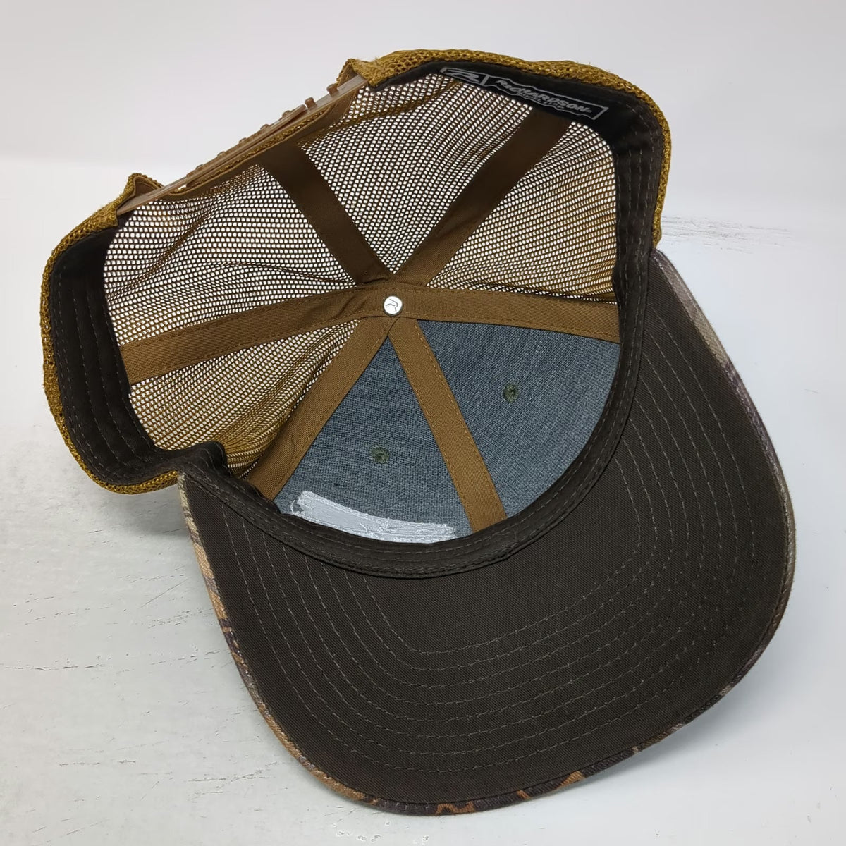 Richardson Trucker Hat Brown Camo One Size Snapback Seid Crane Service Mesh