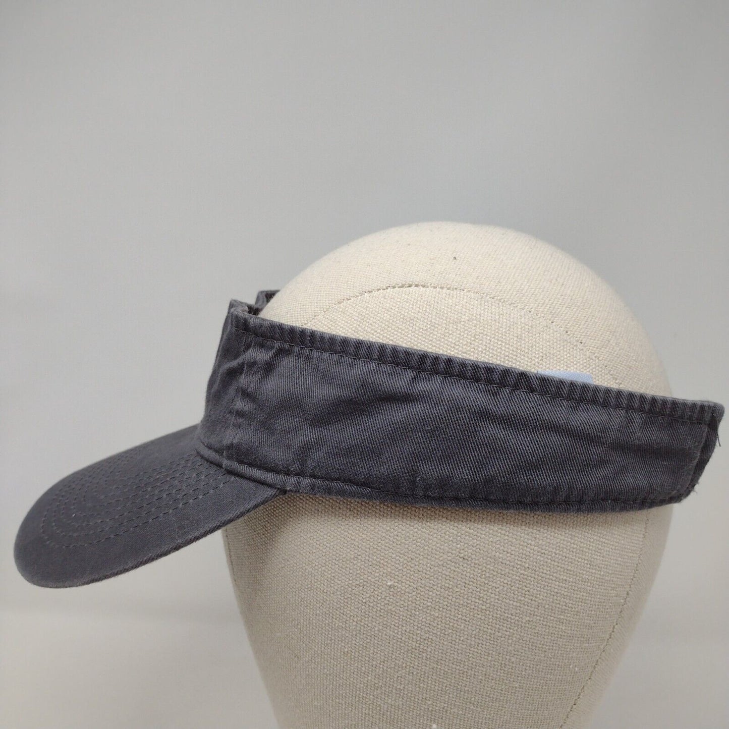 Idaho Vandals Strapback Sun Visor Hat Gray OSFA Solid Port & Company