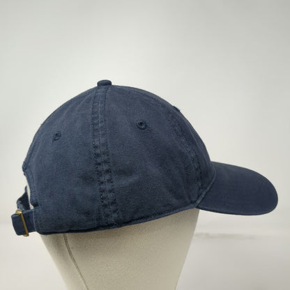 Baseball Cap Blue One Size Embroidered American Flag Slideback Curved Brim Hat