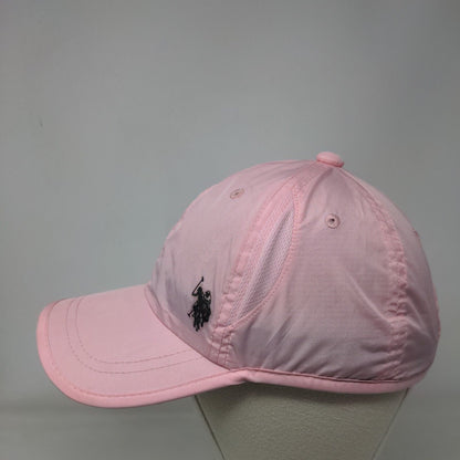 US Polo Assn. Strapback Hat Pink One Size Adjustable Embroidered Breathable
